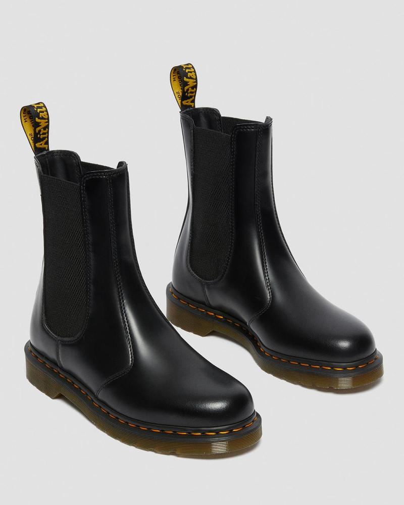 Dr Martens 2976 Hi Smooth Læder Ankelstøvler Dame Sort | DK 26DFM